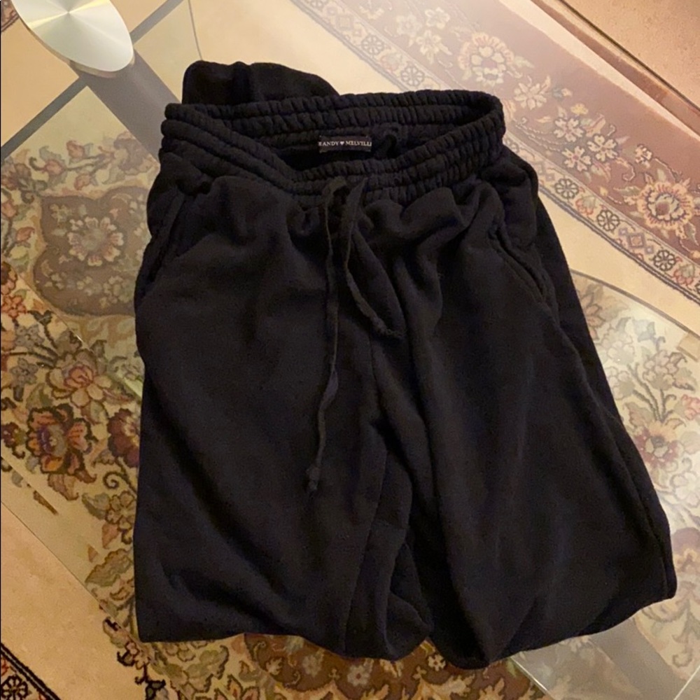 Black Brandy Melville Cuffed Sweatpants